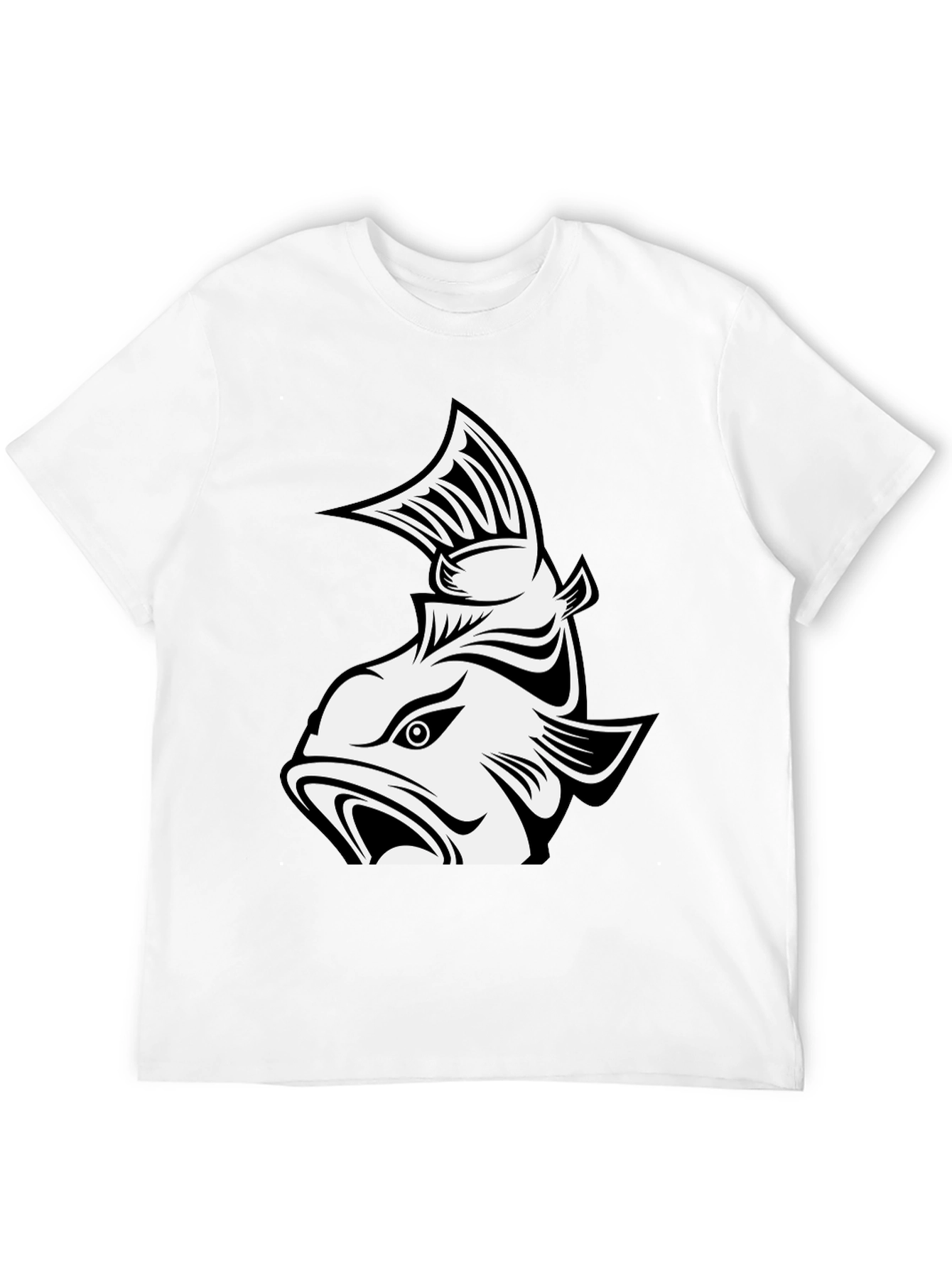 Black Fish Graphic T-Shirt - Men's Black Tee view 12