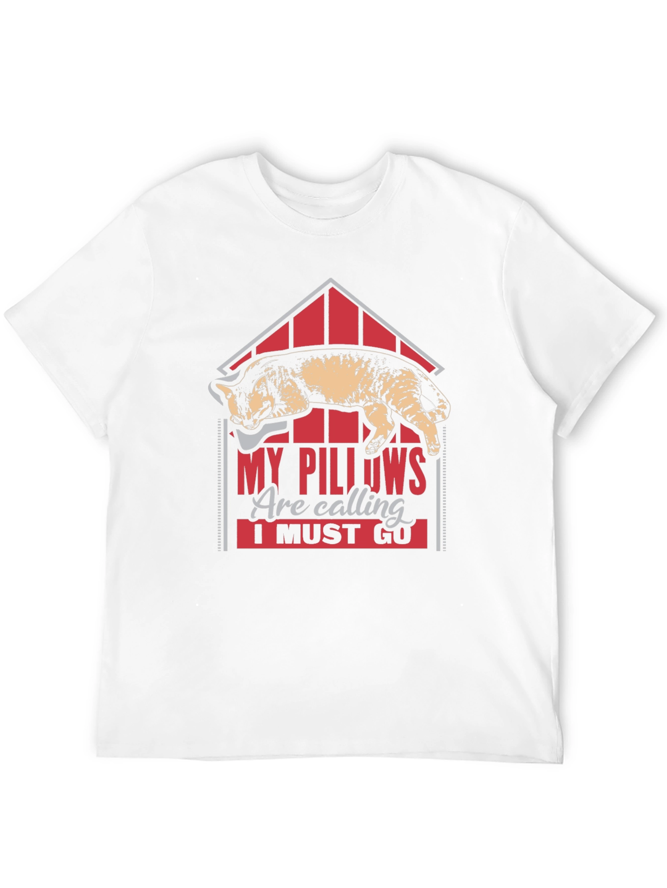 Black My Pillows Are Calling Funny Cat Lover T-Shirt view 12