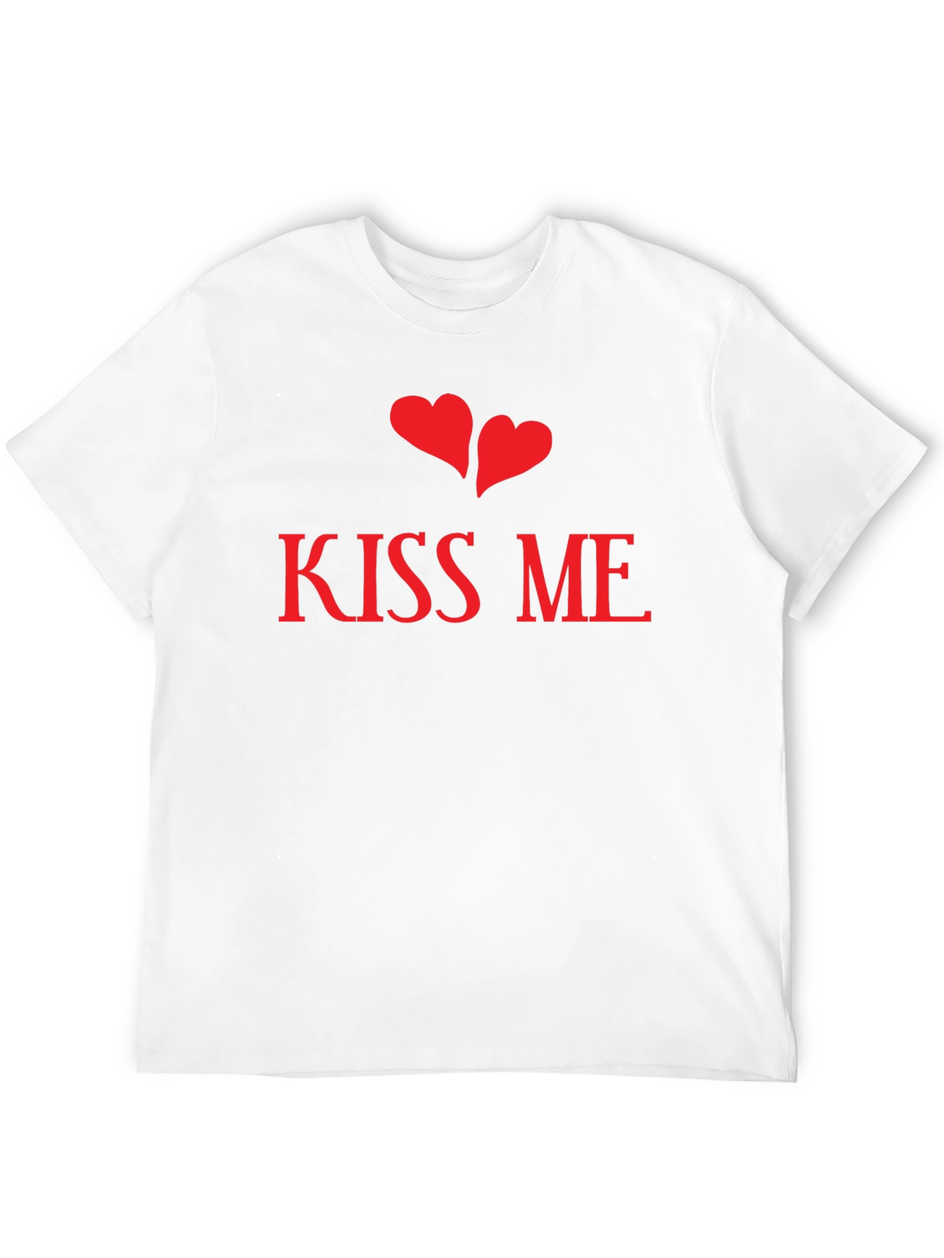 Black Kiss Me Valentines T-Shirt - Black view 12