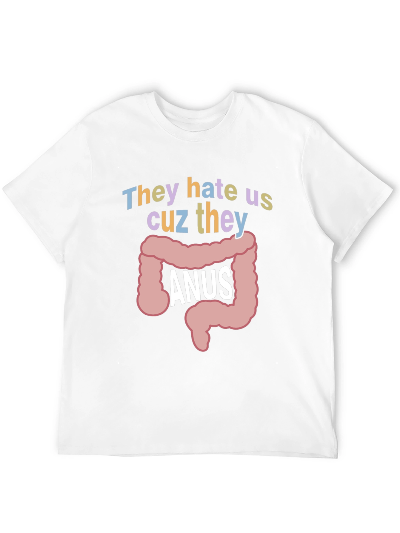 Black Anus Graphic T-Shirt: They Hate Us Funny Tee view 12