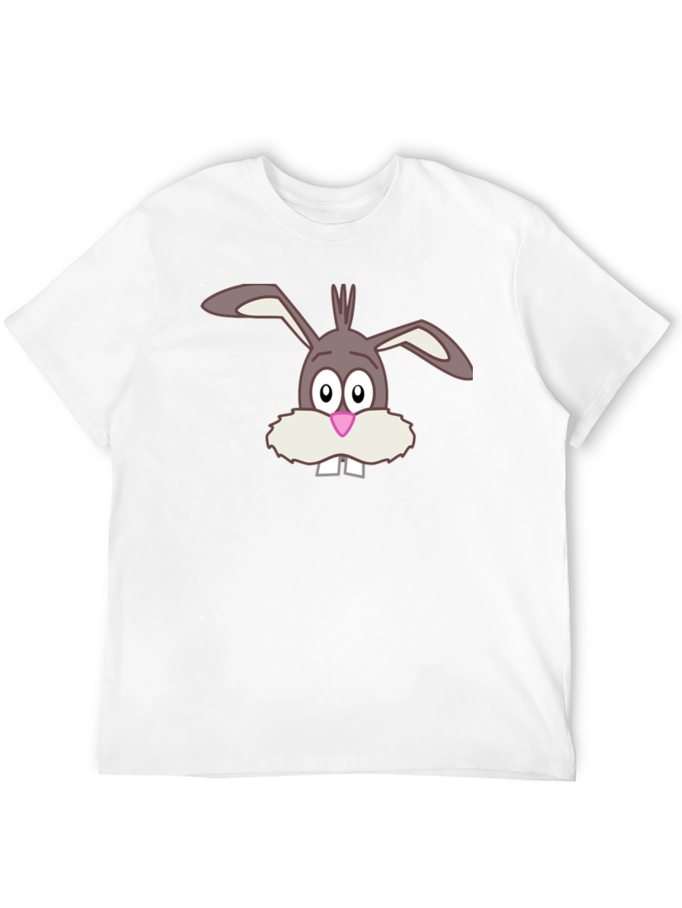 Black Funny Cartoon Bunny Graphic Black T-Shirt view 12