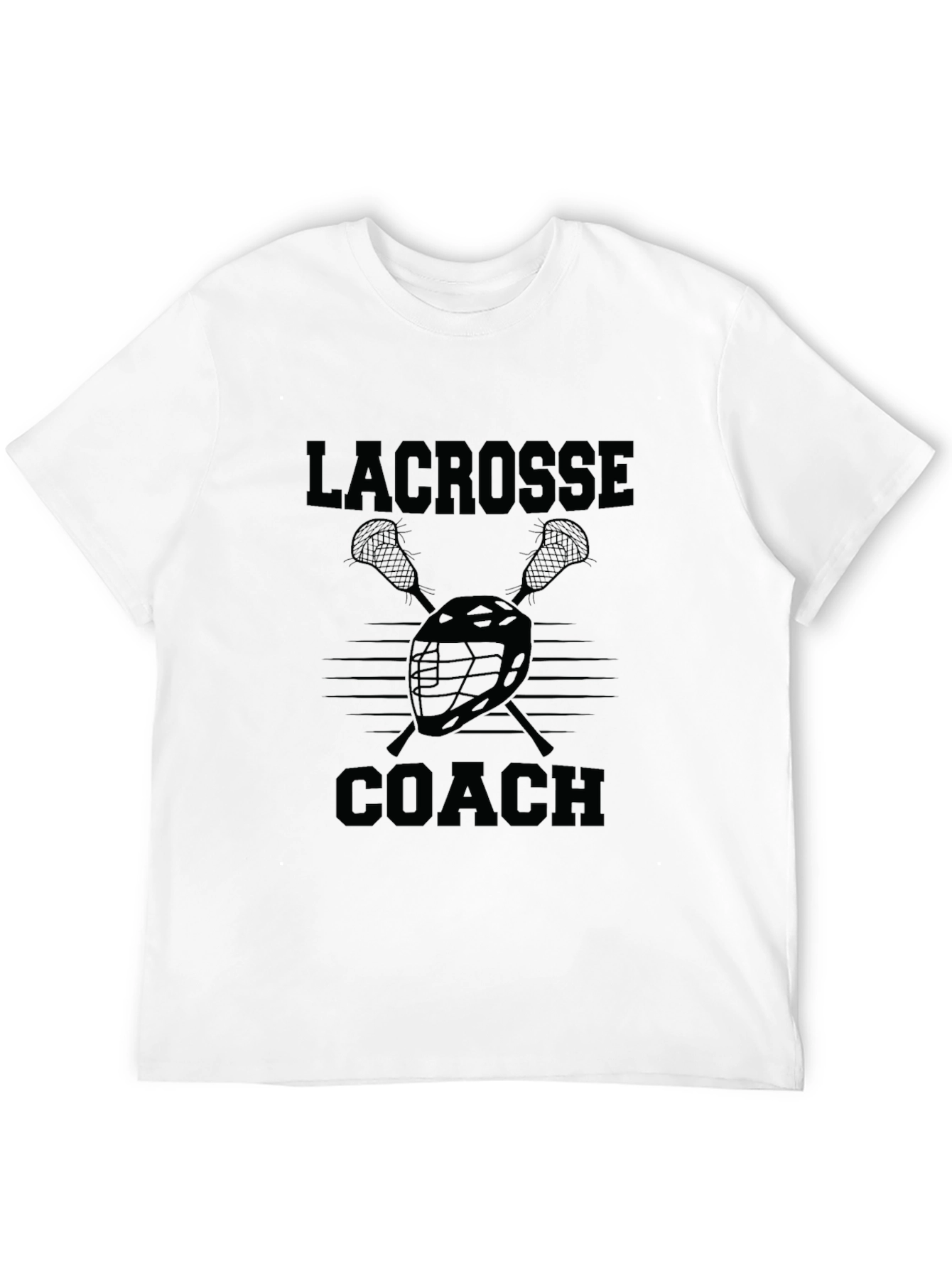 Black Lacrosse Coach Graphic Tee - Black Cotton T-Shirt view 12