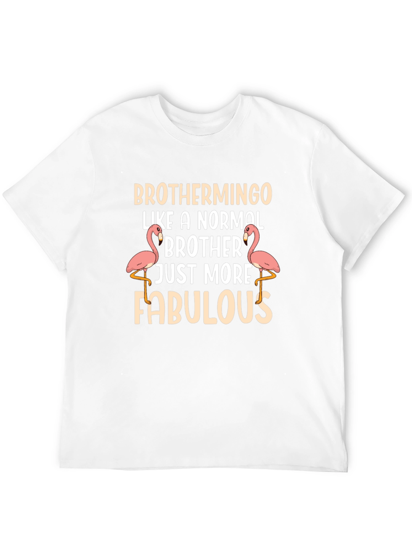 Black Brothermingo T-Shirt: Fabulous Flamingo Brother Tee view 12