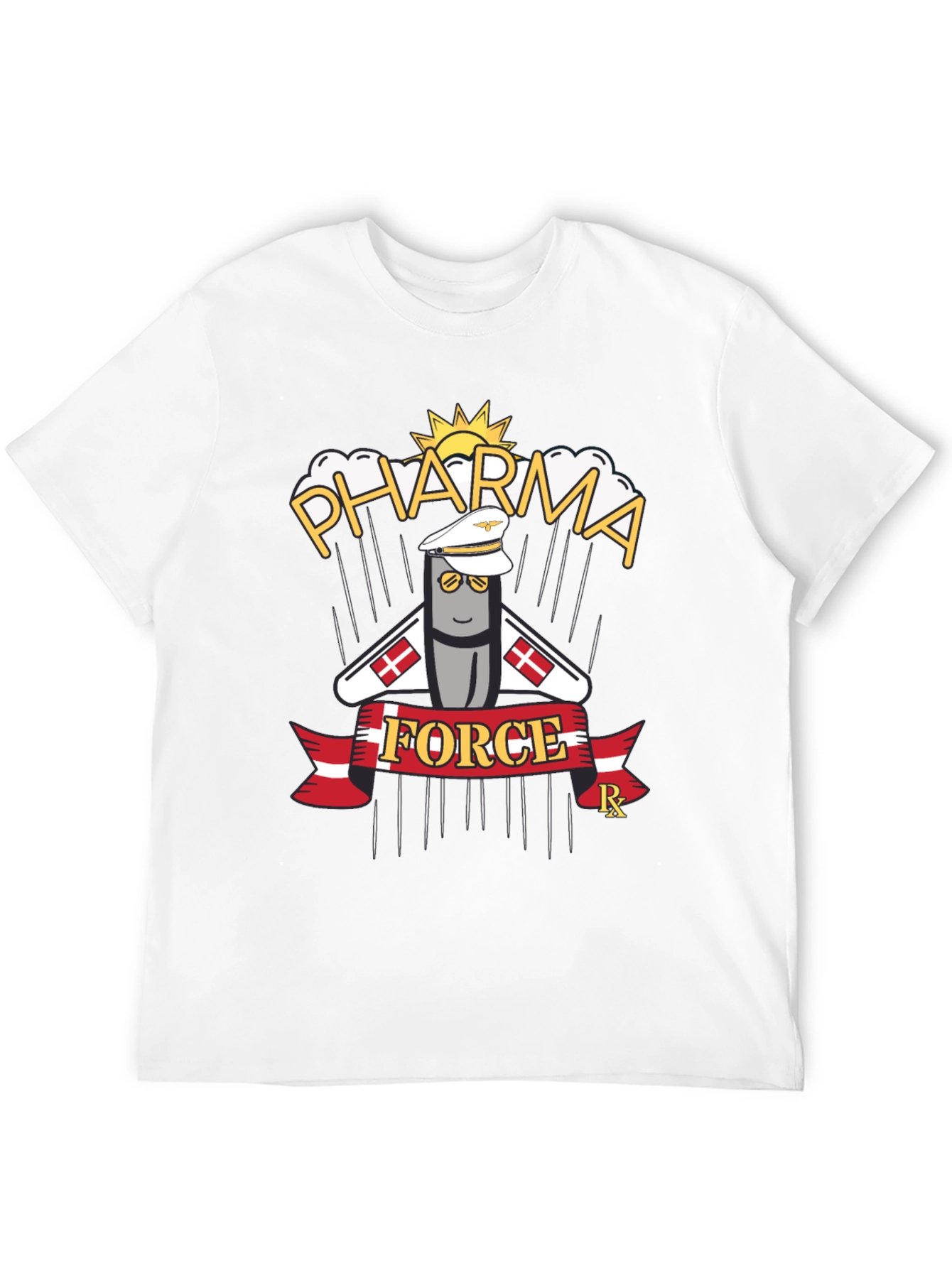 Black Pharma Force Graphic T-Shirt - Pill Pilot Design view 12