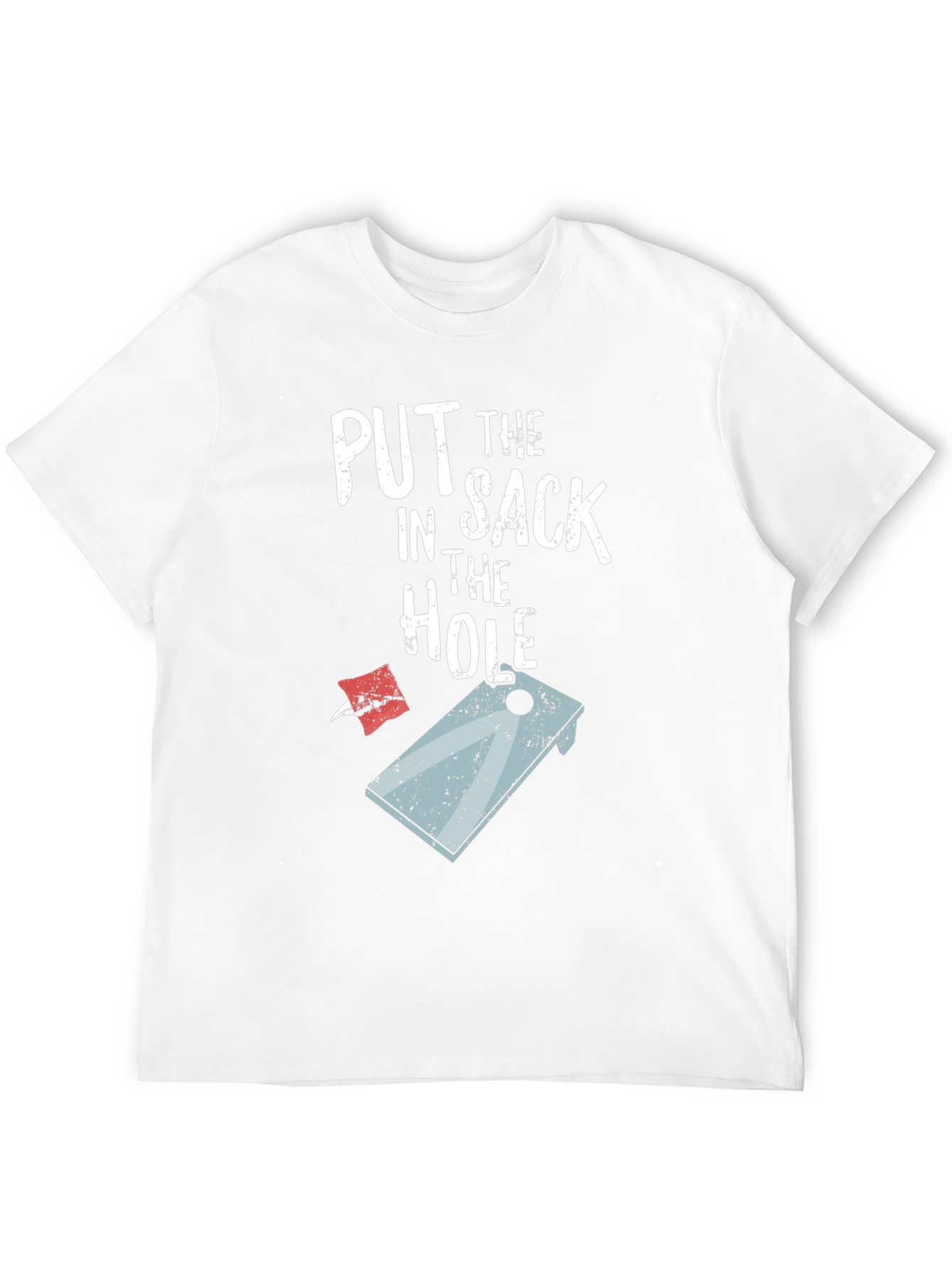 Black Put the Sack in the Hole Funny Cornhole T-Shirt view 12