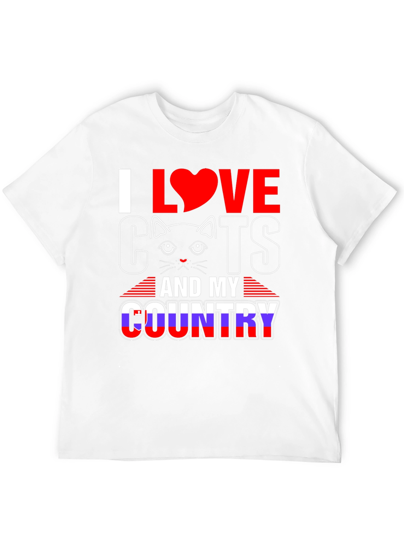 Black I Love Cats and My Country Graphic Tee view 12