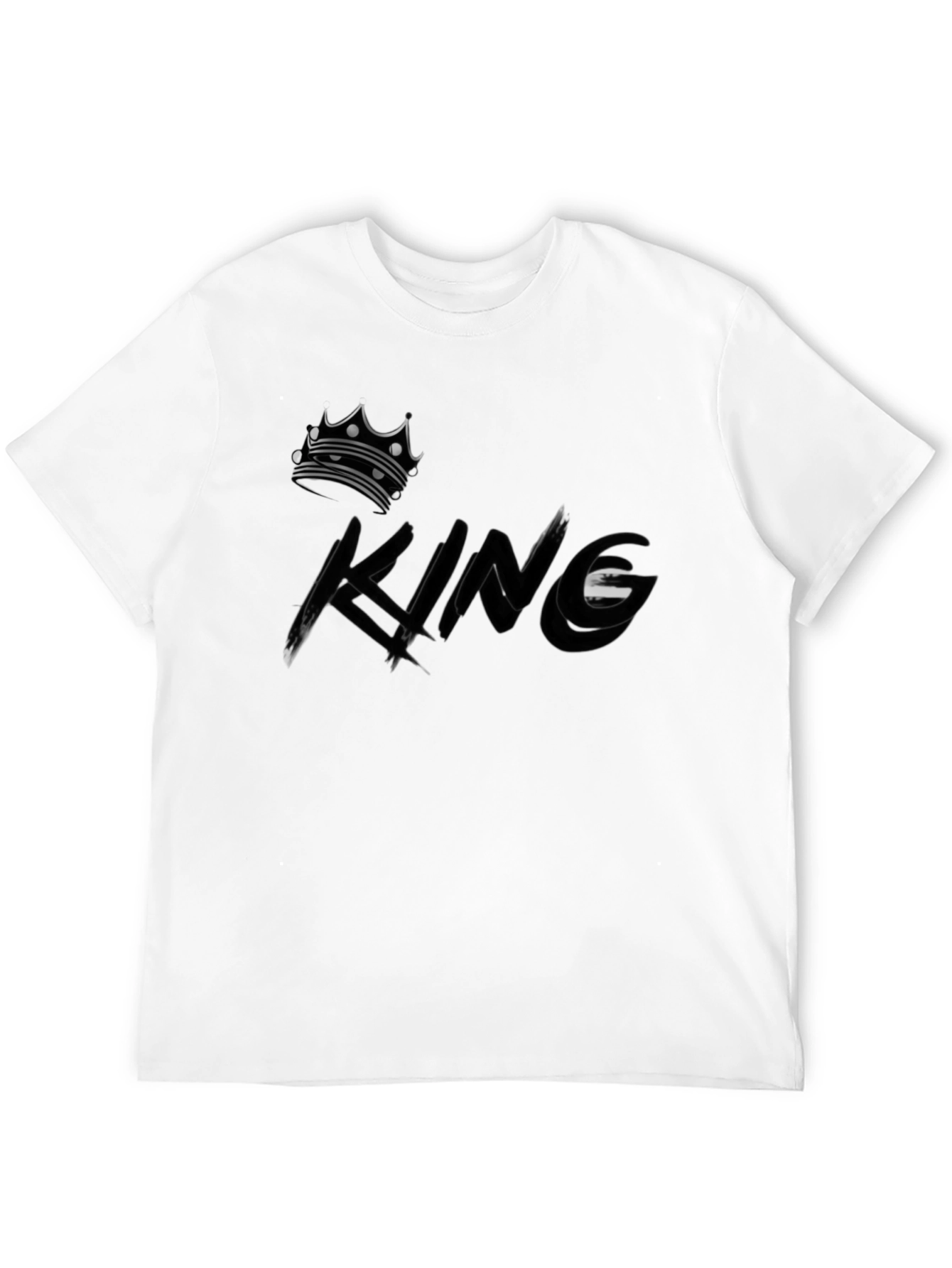 Black King Crown Graphic Black T-Shirt view 12