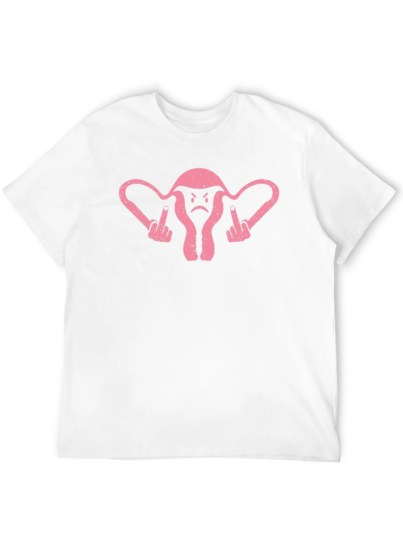 Black Flipping the Bird Uterus Graphic T-Shirt view 12