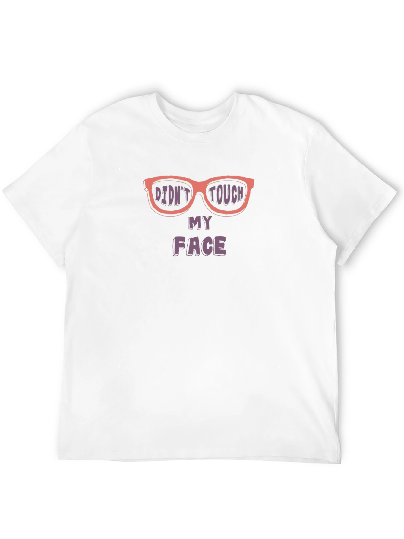 Black Funny Didn't Touch My Face Graphic T-Shirt view 12