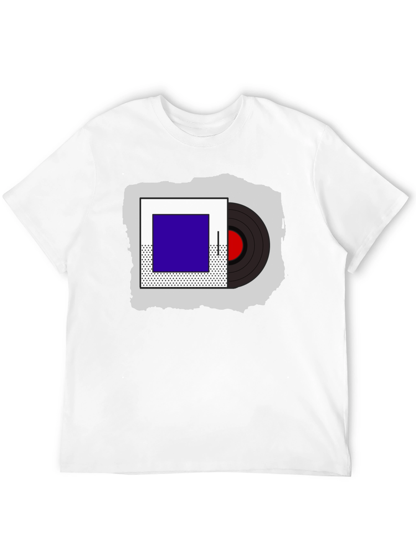 Black Retro Vinyl Record Graphic Tee - Cool Music Lover Shirt view 12