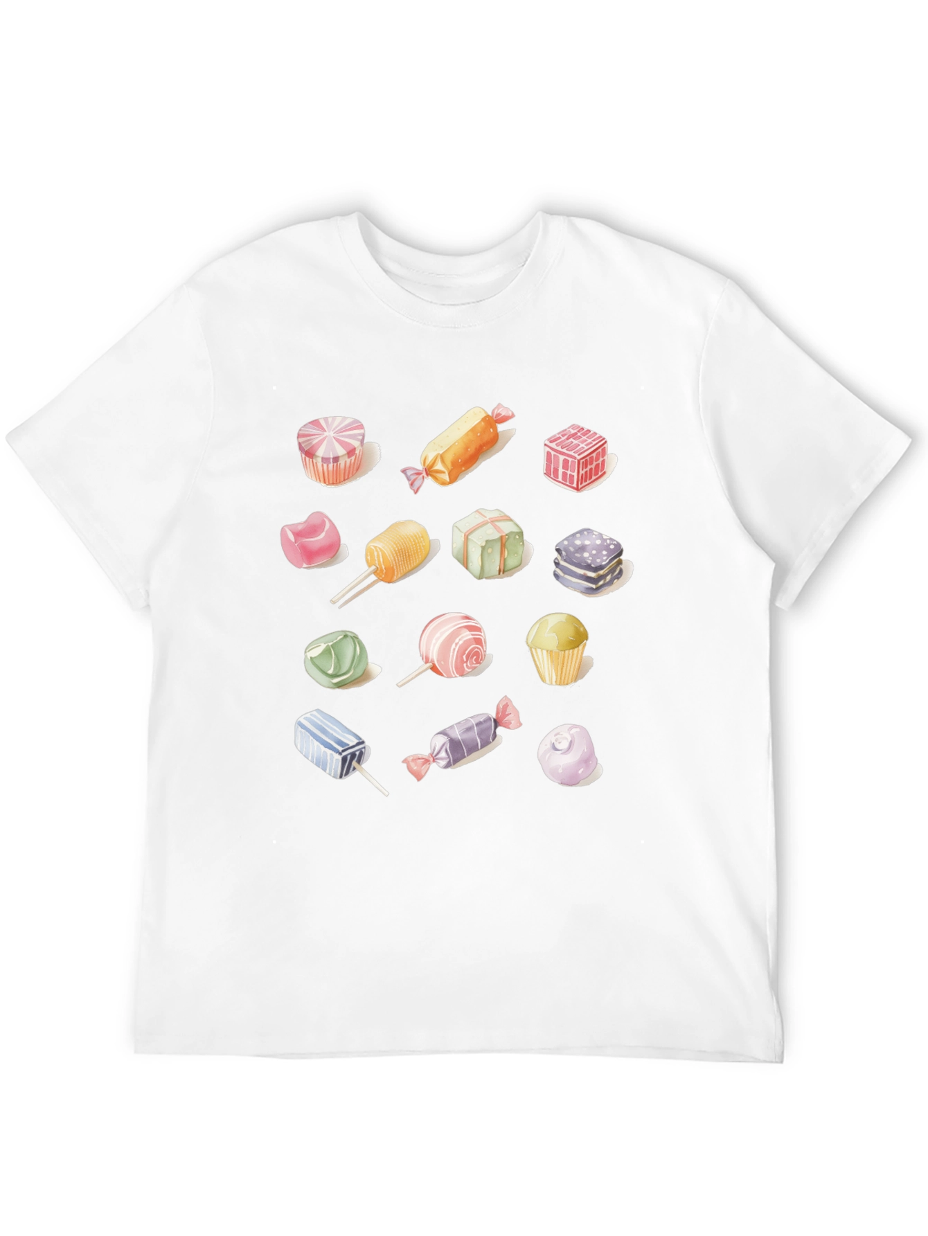 Black Sweet Treats T-Shirt: Candy Collection Design view 12
