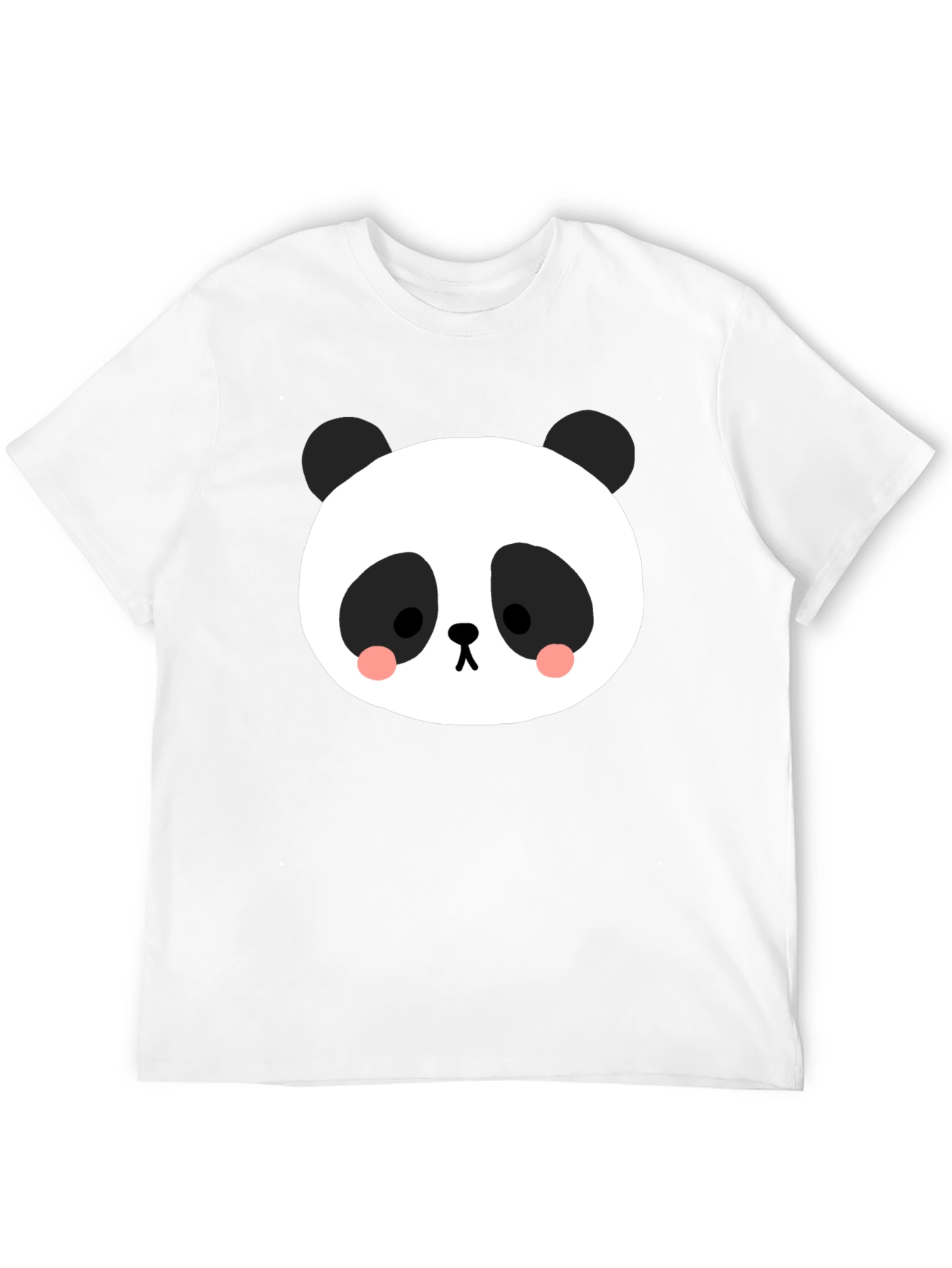 Black Cute Panda Graphic Tee - Black Cotton Blend view 12