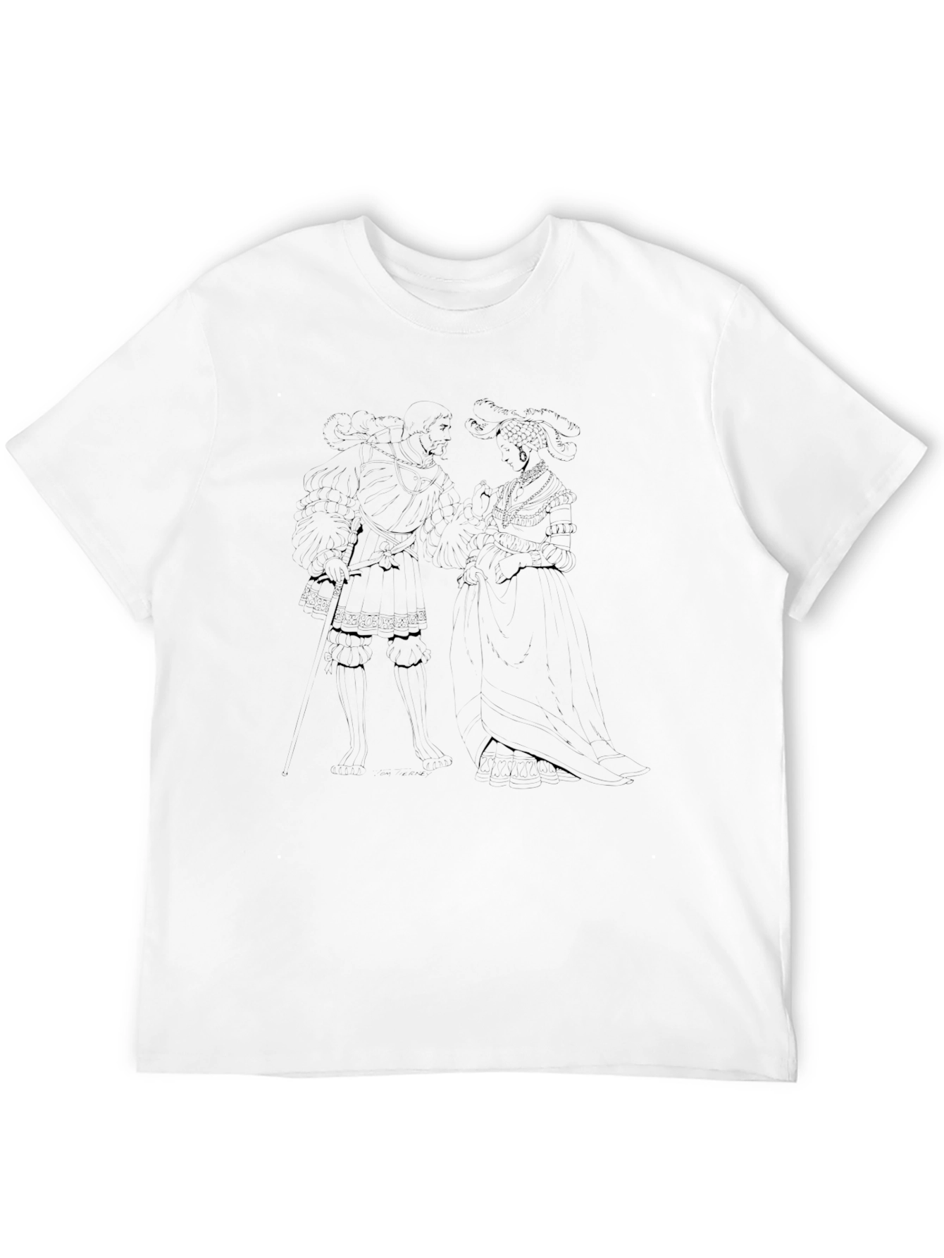 Black Men's Black Graphic Print T-Shirt view 12