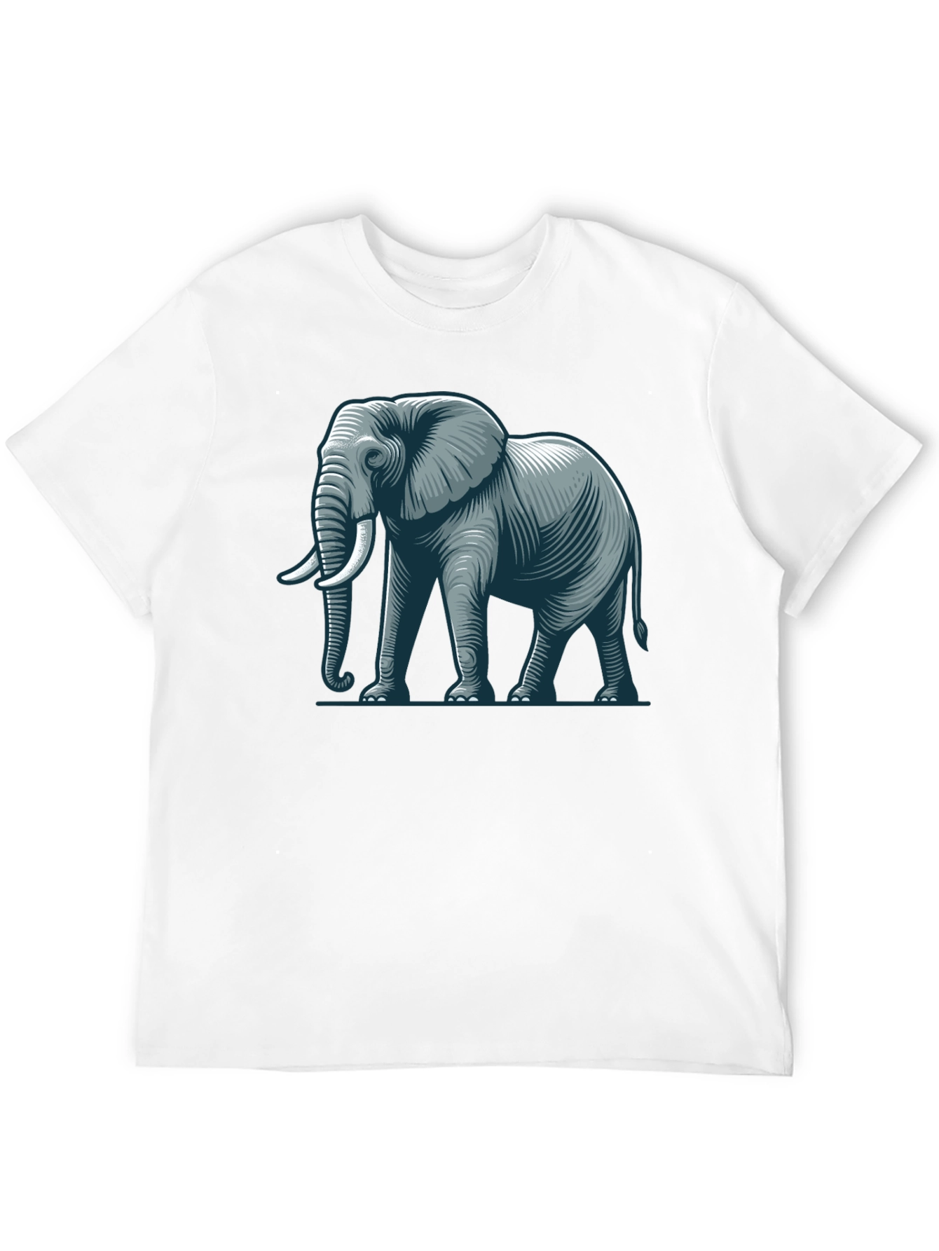 Black Elephant Graphic T-Shirt - Black Cotton Tee view 12