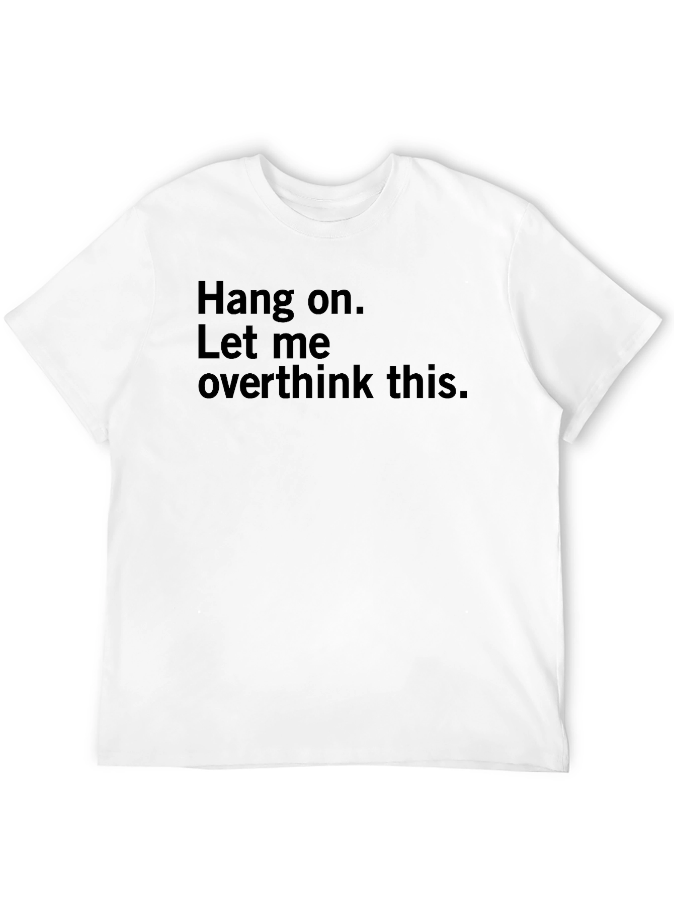 Black Overthinking T-Shirt - Men's Black Graphic Tee view 12