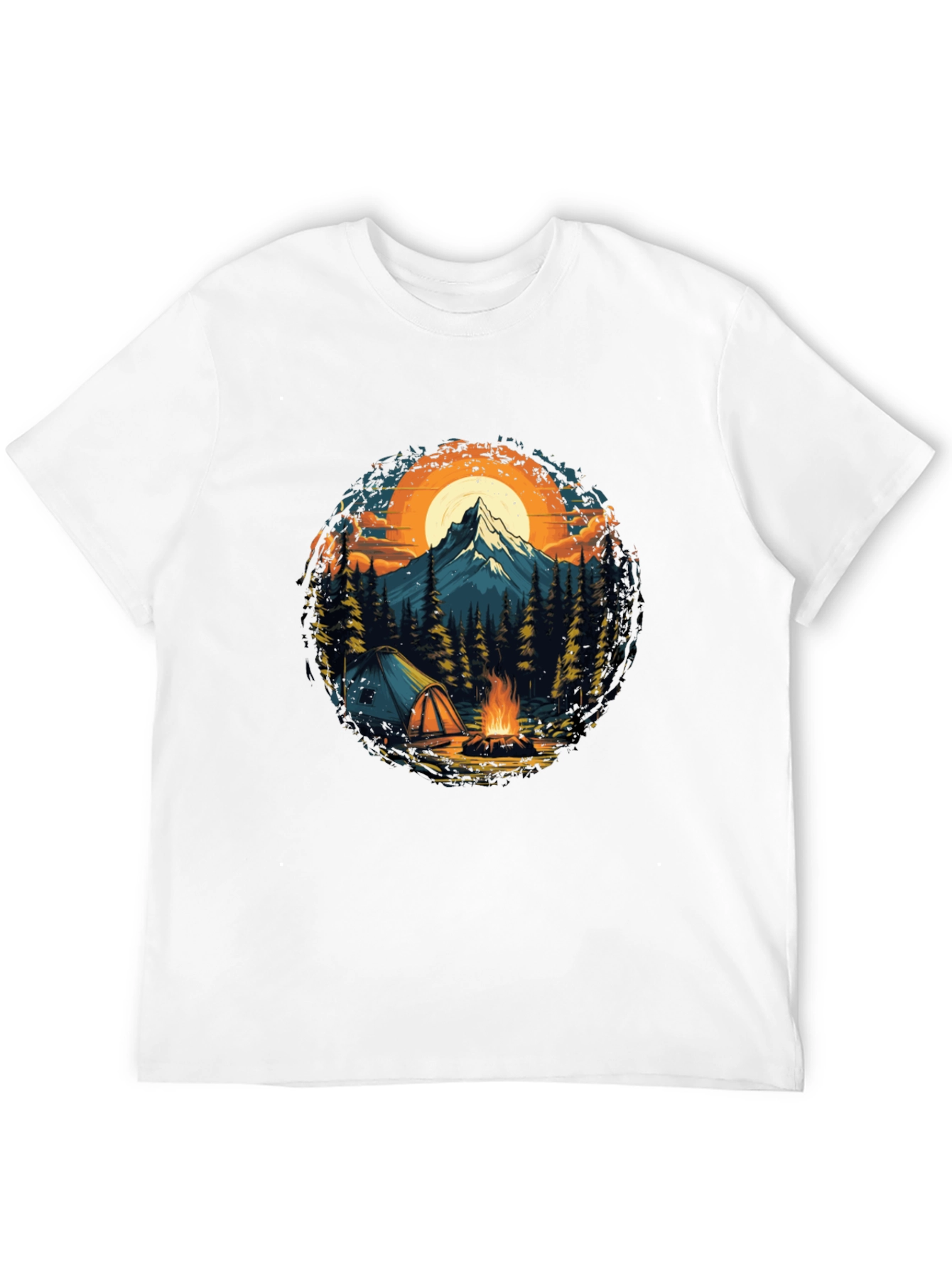 Black Outdoor Adventure T-Shirt: Camping & Mountain Design view 12