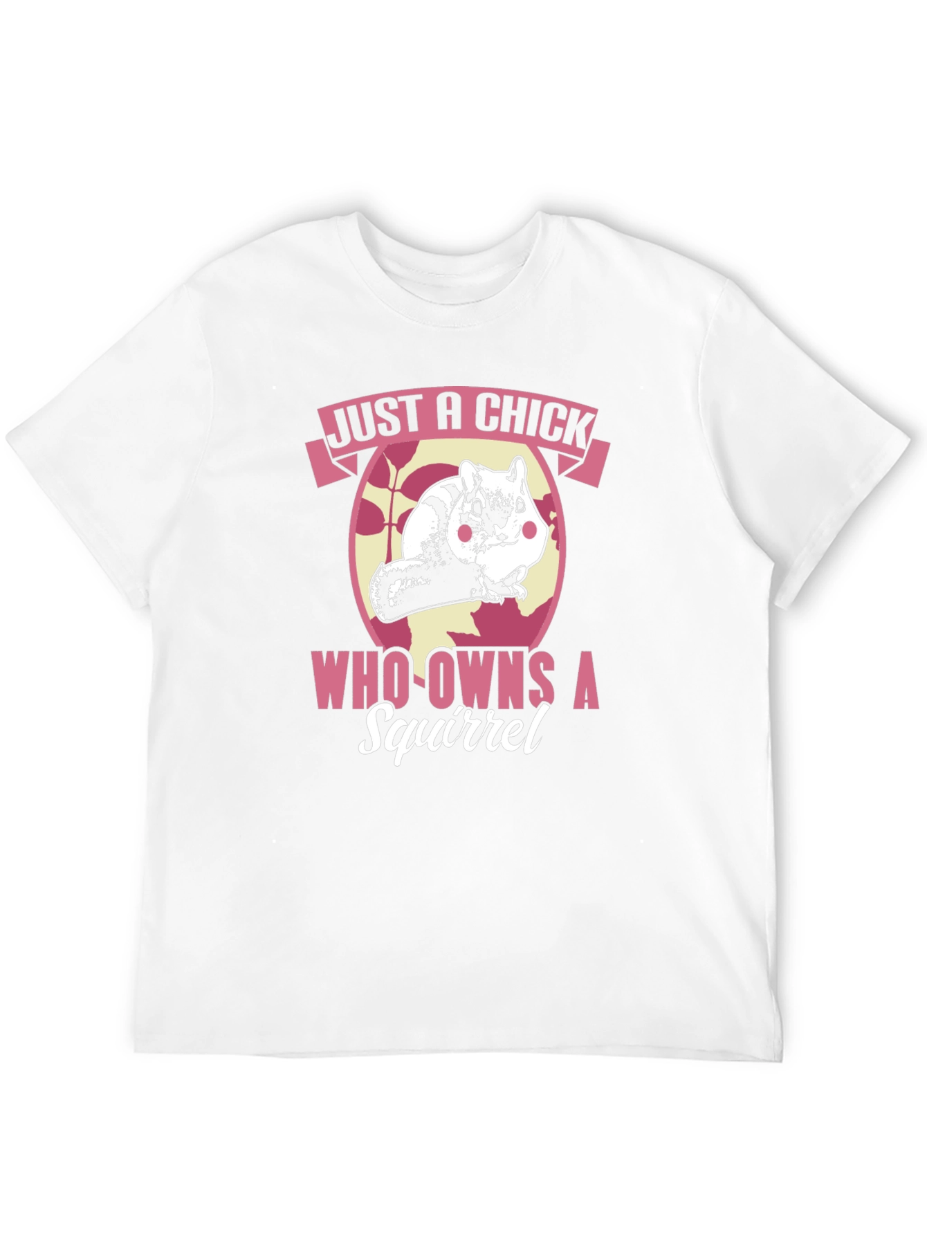 Black Just A Chick Who Owns A Squirrel T-Shirt - Novelty Graphic Tee view 12