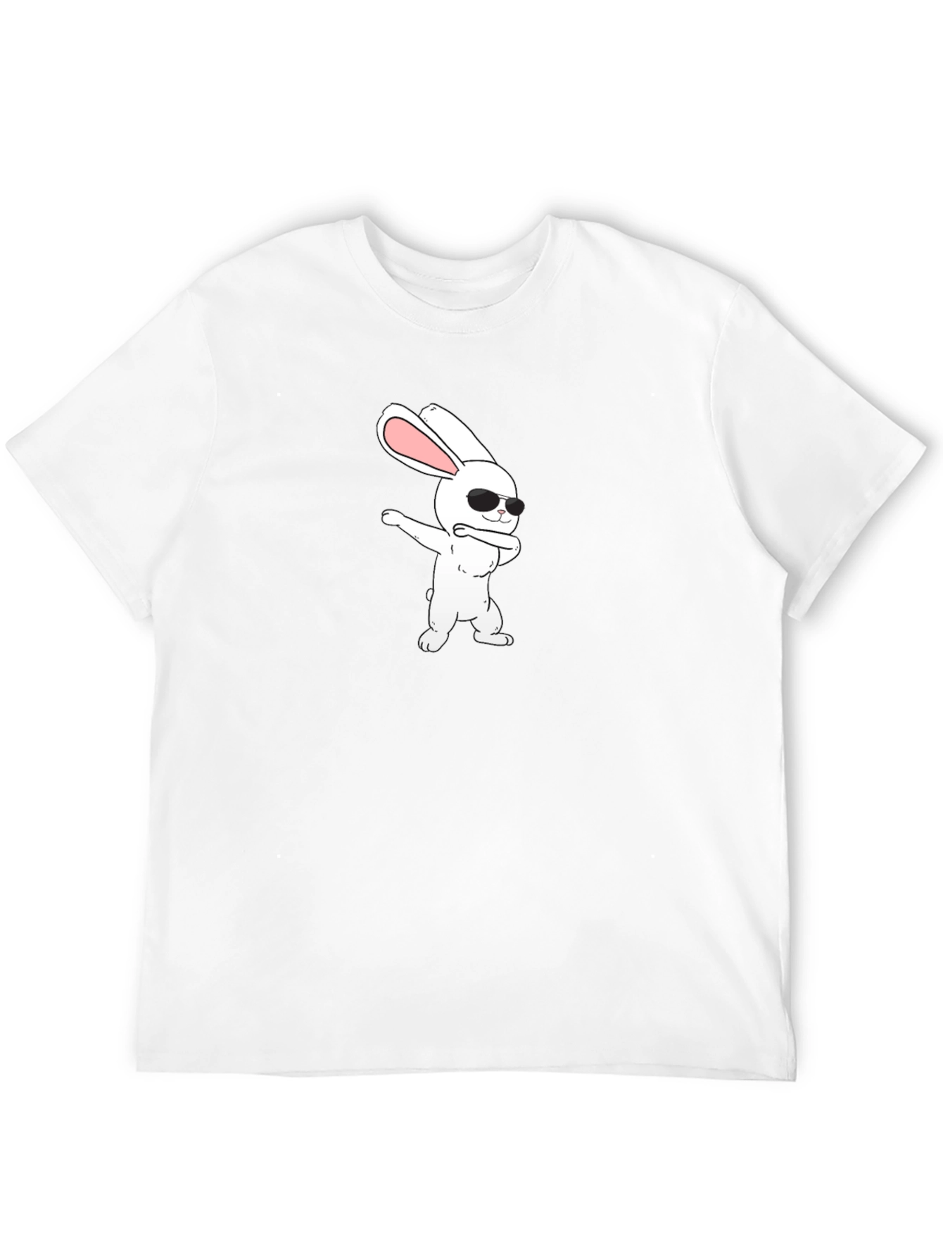Black Dabbing Bunny Graphic Tee view 12