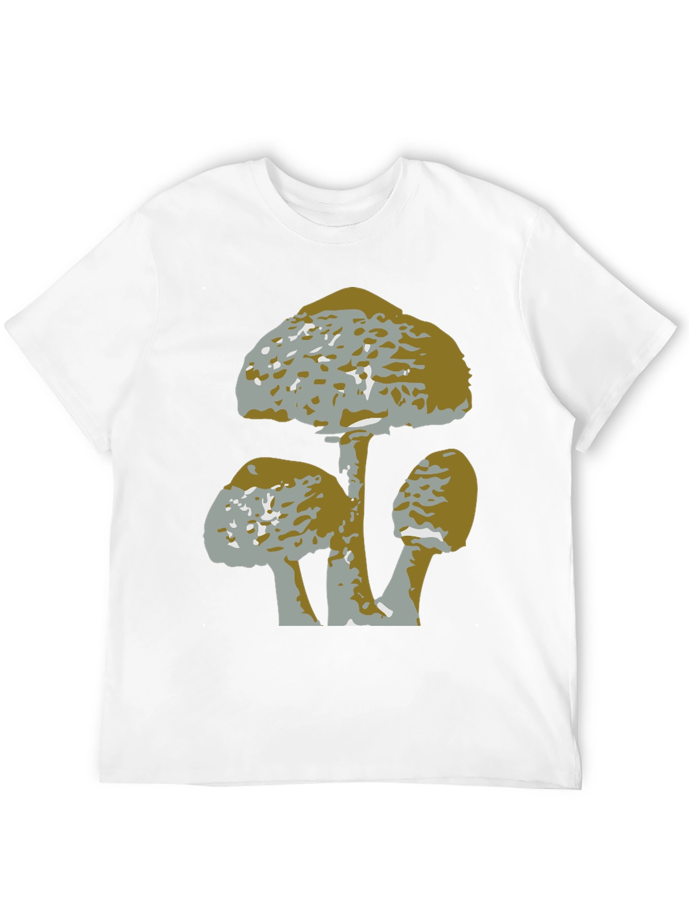 Black Mushroom Graphic Tee - Black Cotton T-Shirt view 12