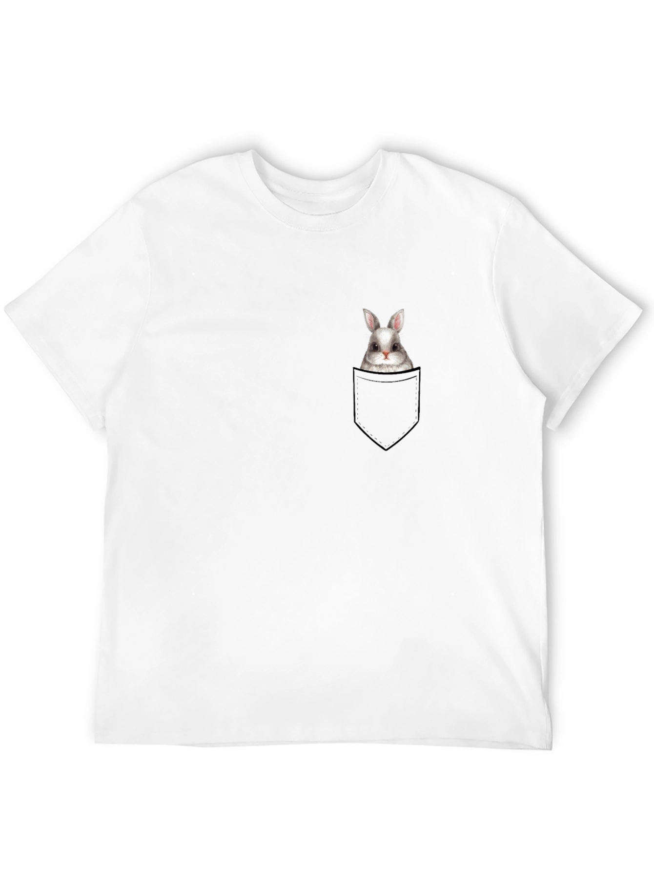 Black Bunny in Pocket Graphic Tee - Casual Style view 12