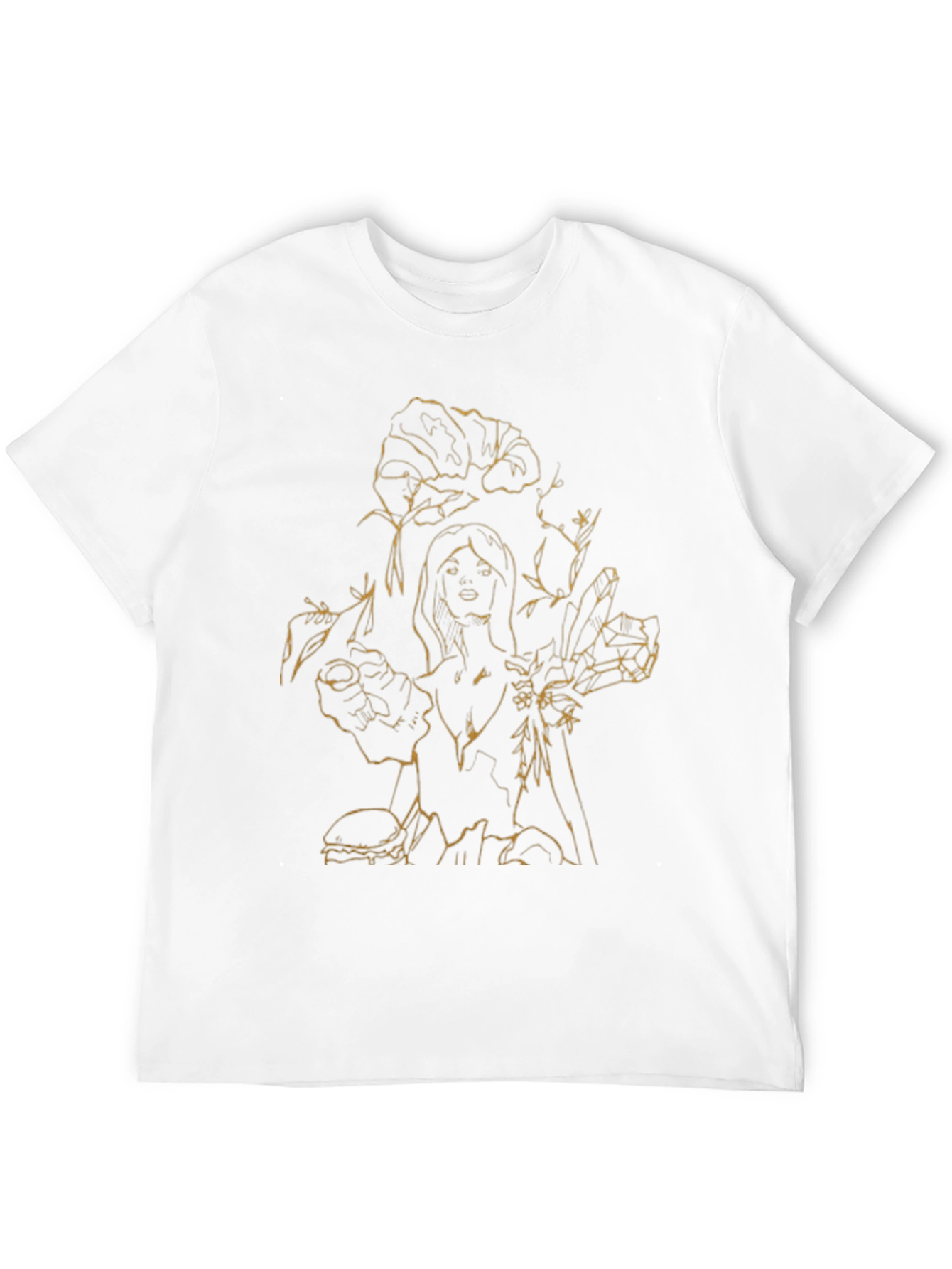 Black Floral & Woman Graphic Tee - Black view 12