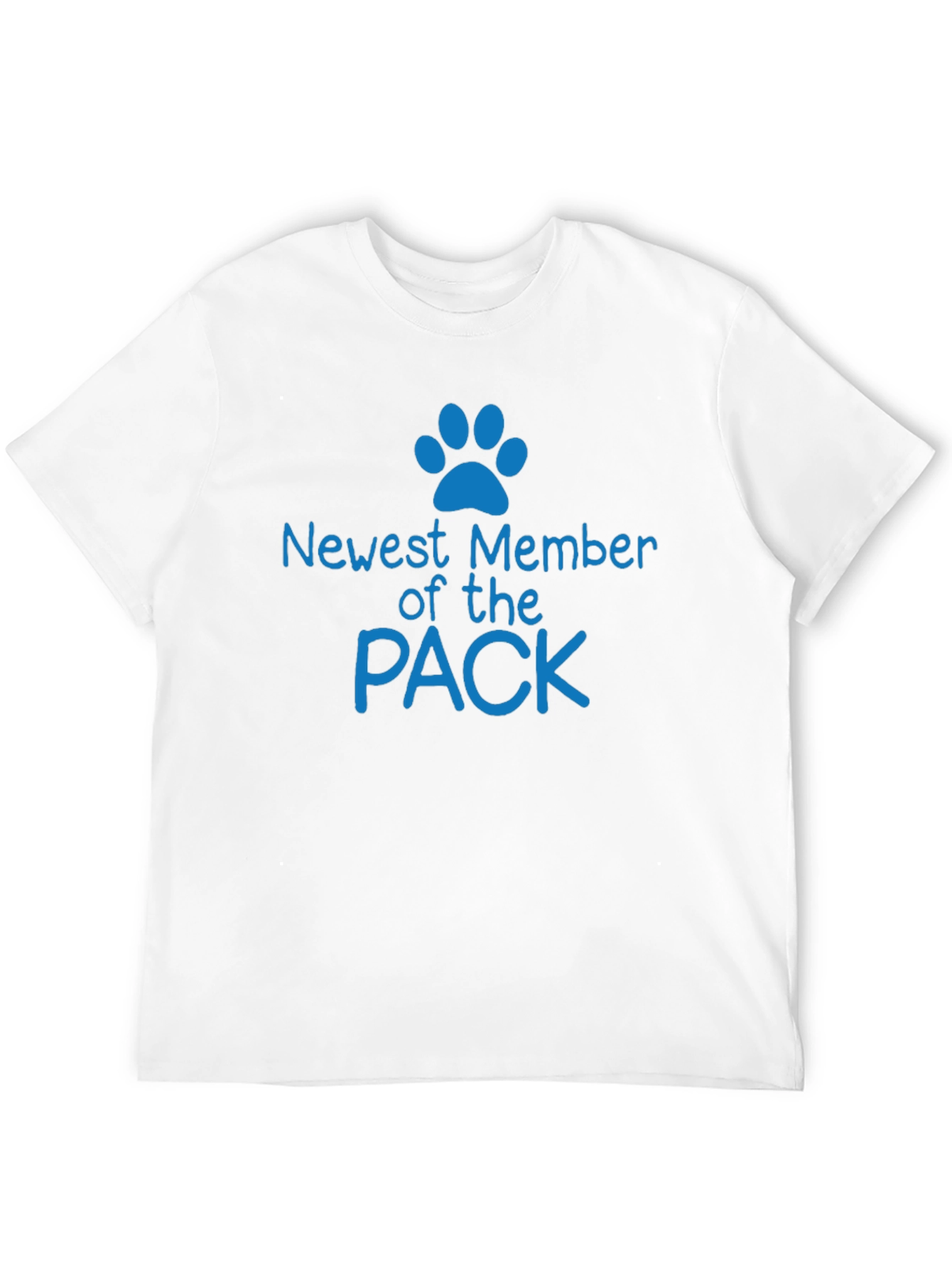 Black Newest Member of the Pack T-Shirt - Cute Dog Paw view 12