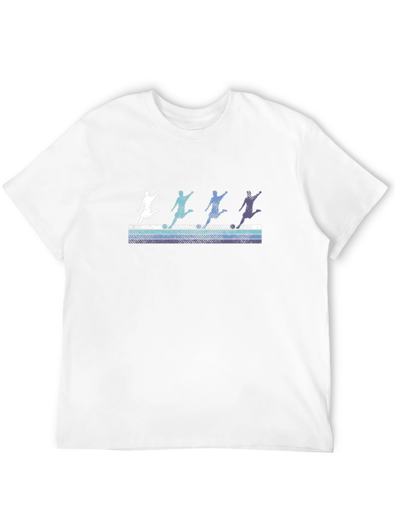 Black Retro Soccer Player Graphic Tee - Black Cotton Blend view 12