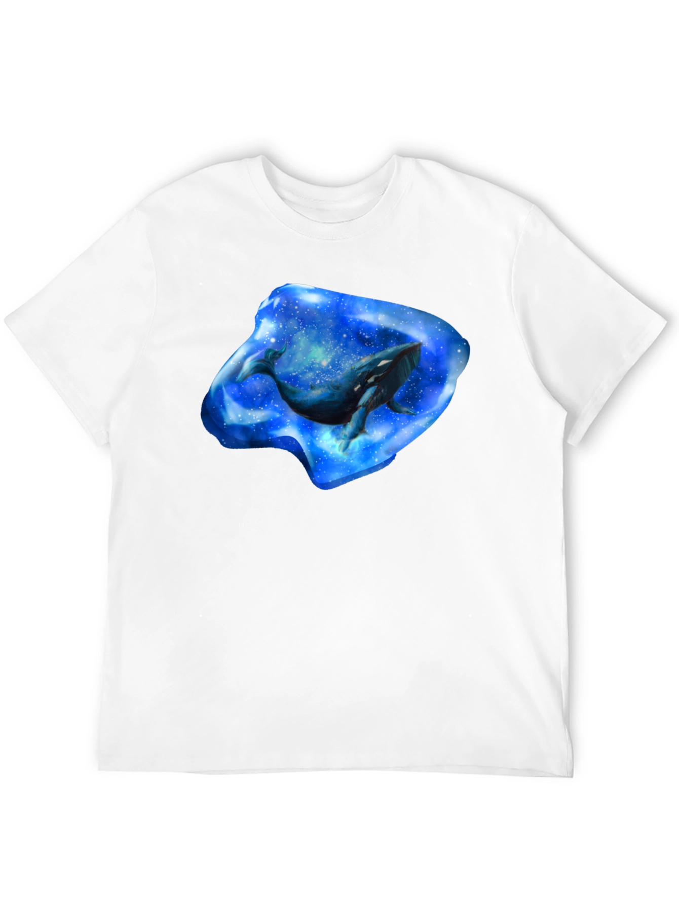 Whale Galaxy Graphic Black T-Shirt - 12