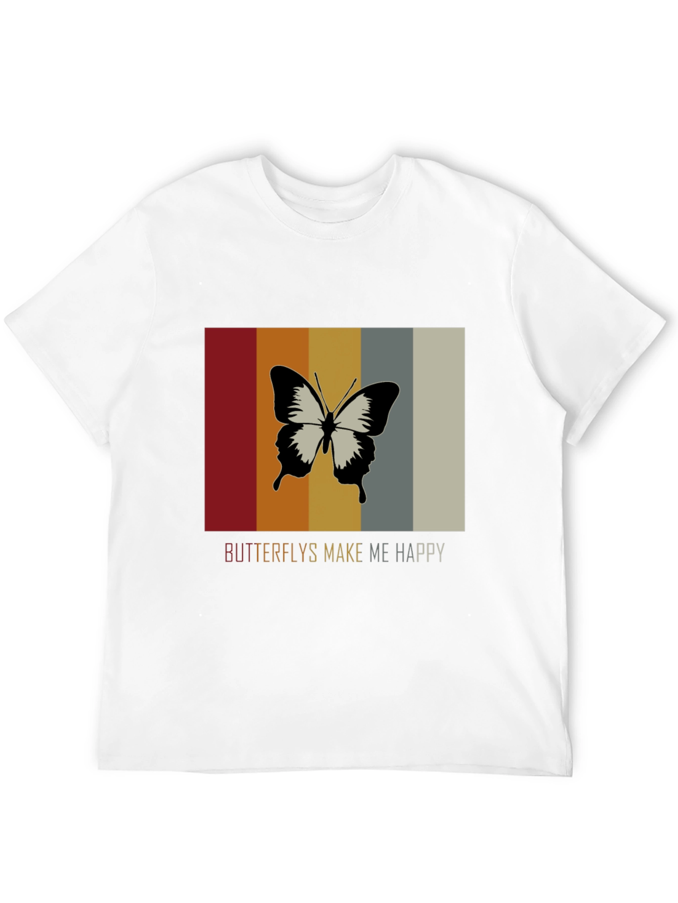 Black Butterflies Make Me Happy Graphic Tee view 12