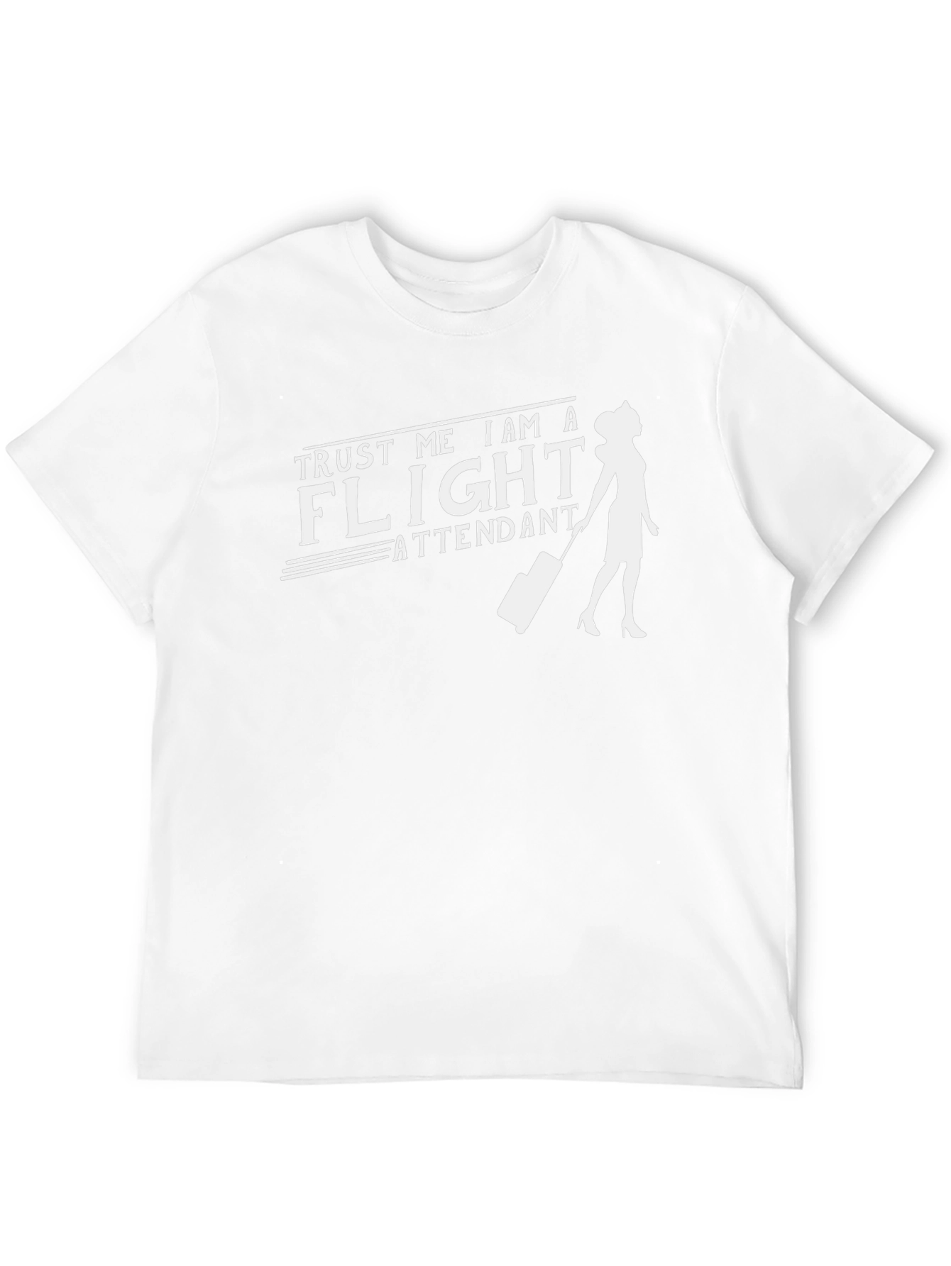 Black Trust Me I Am A Flight Attendant T-Shirt view 12