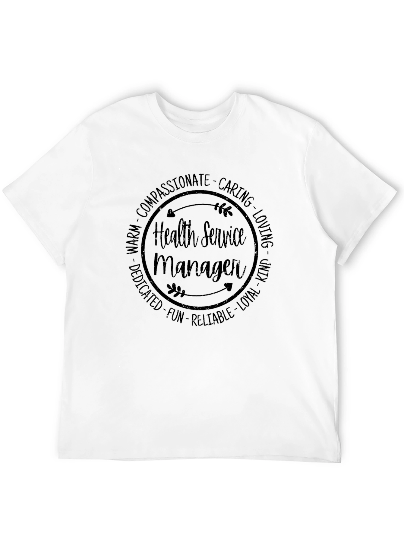 Black Health Service Manager Graphic Tee view 12