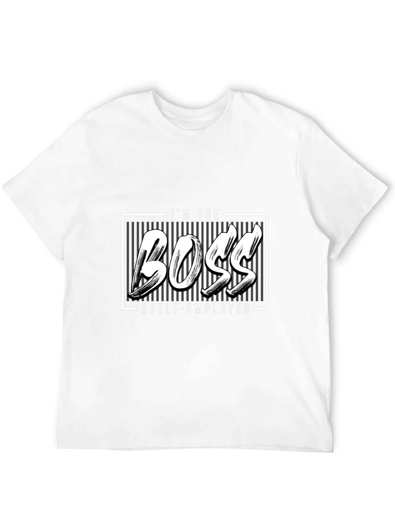 Black I'm The Boss Self-Employed Graphic T-Shirt view 12