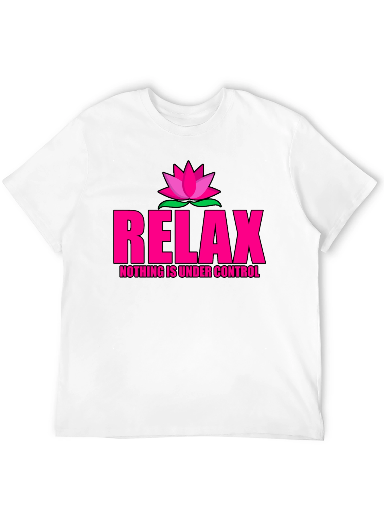 Black Relax Lotus T-Shirt - Nothing Is Under Control view 12