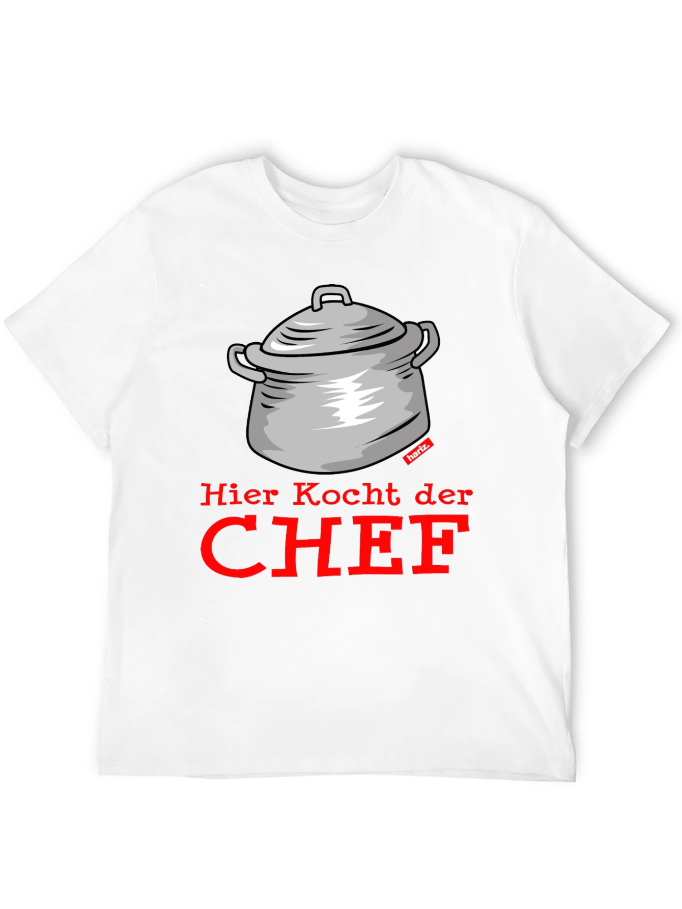 Black Chef Cooking Pot T-Shirt - Funny Kitchen Humor view 12