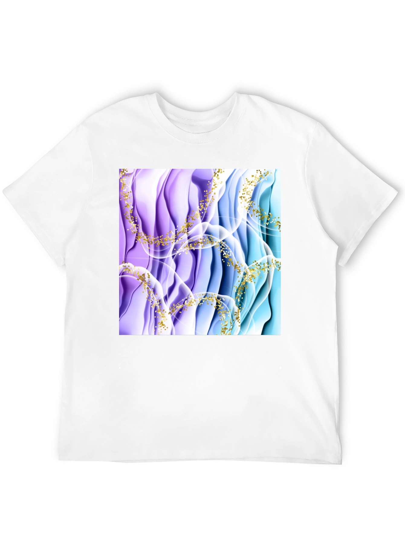 Black Abstract Art Men's Black T-Shirt view 12