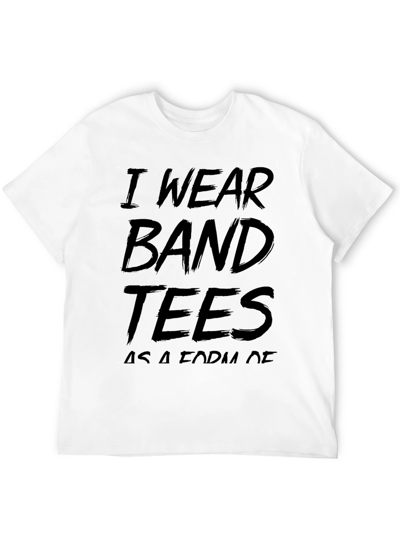 Black I Wear Band Tees Graphic T-Shirt - Black view 12