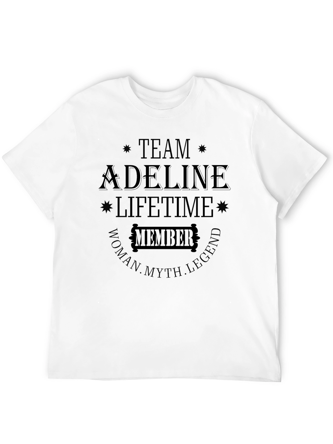 Black Team Adeline Lifetime Member Graphic T-Shirt view 12