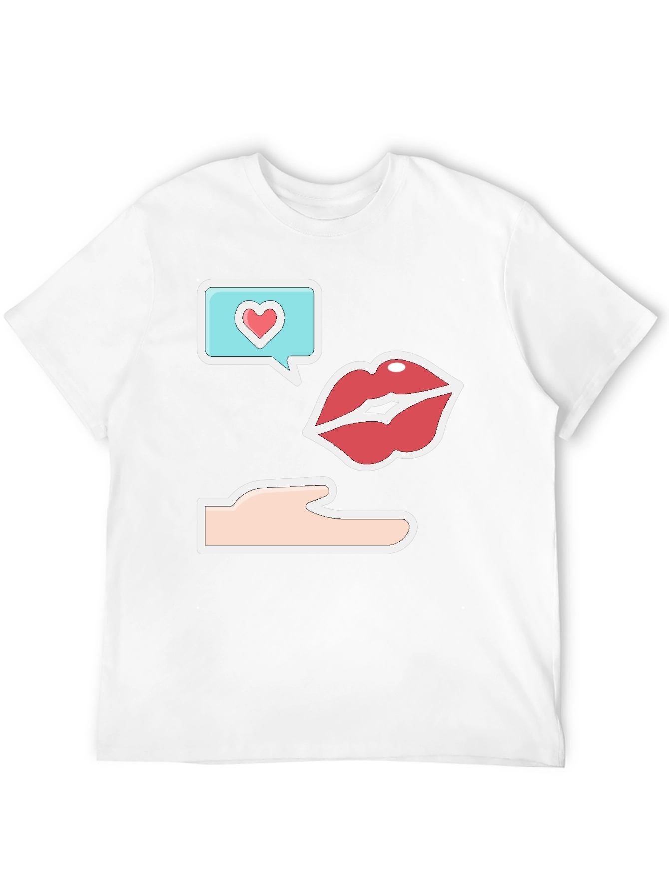 Black Flirty Emoji Graphic Tee - Black Crew Neck view 12