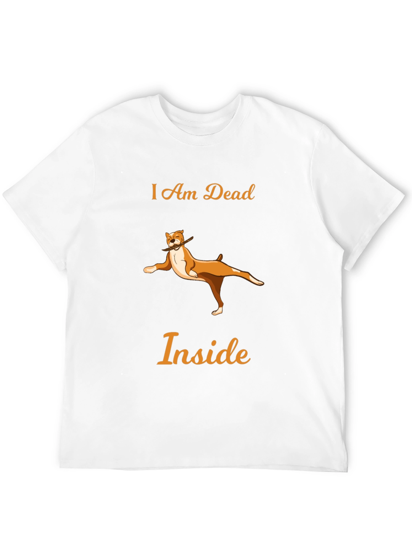 Black I Am Dead Inside Graphic Tee - Funny Dog Design view 12
