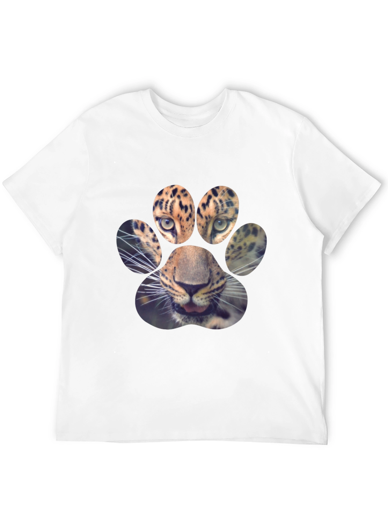 Black Leopard Paw Print Graphic Tee view 12