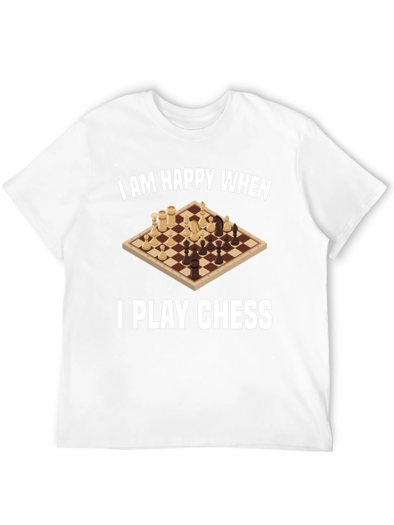 Black I am Happy When I Play Chess Graphic Tee view 12