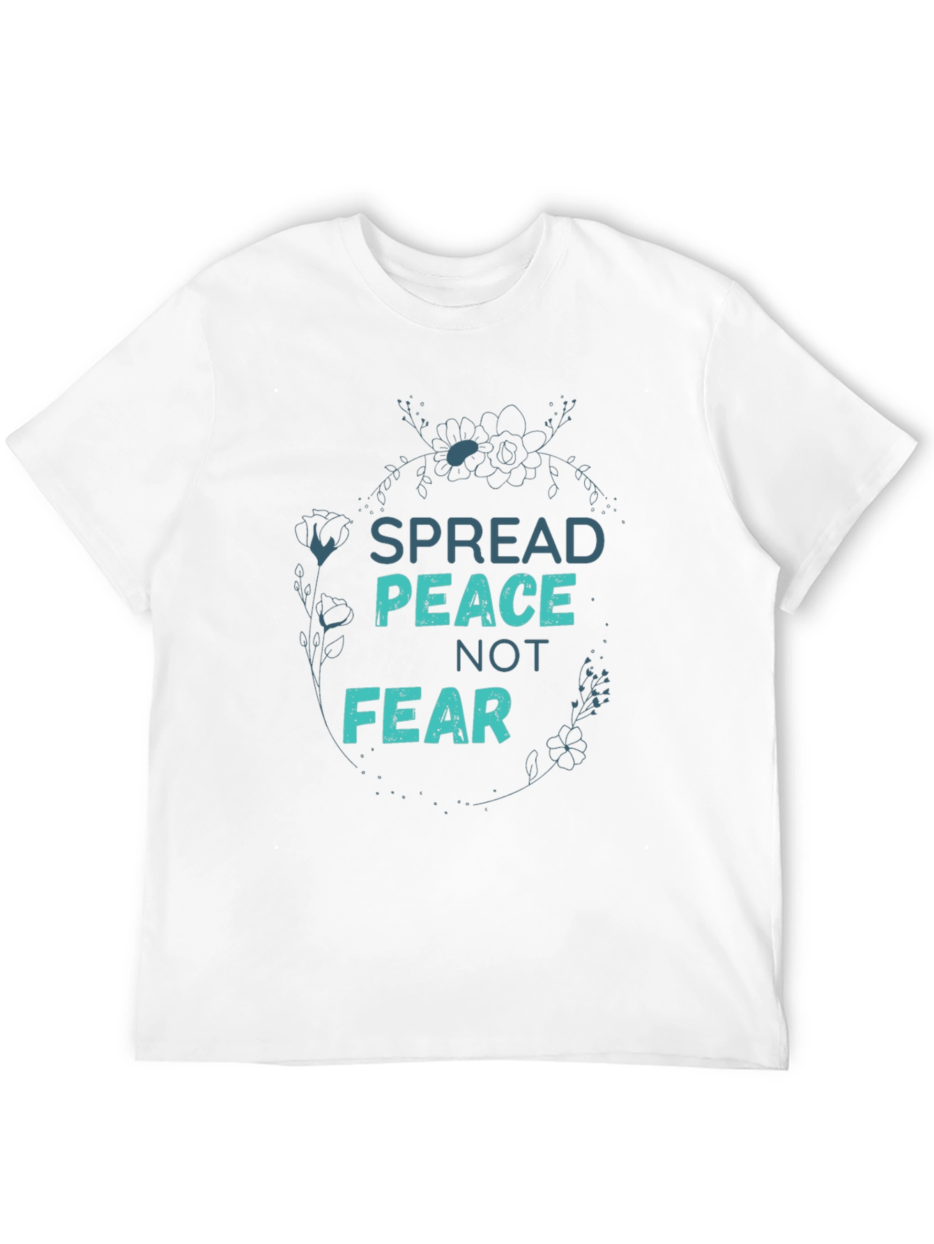Black Spread Peace Not Fear Graphic Tee - Black view 12