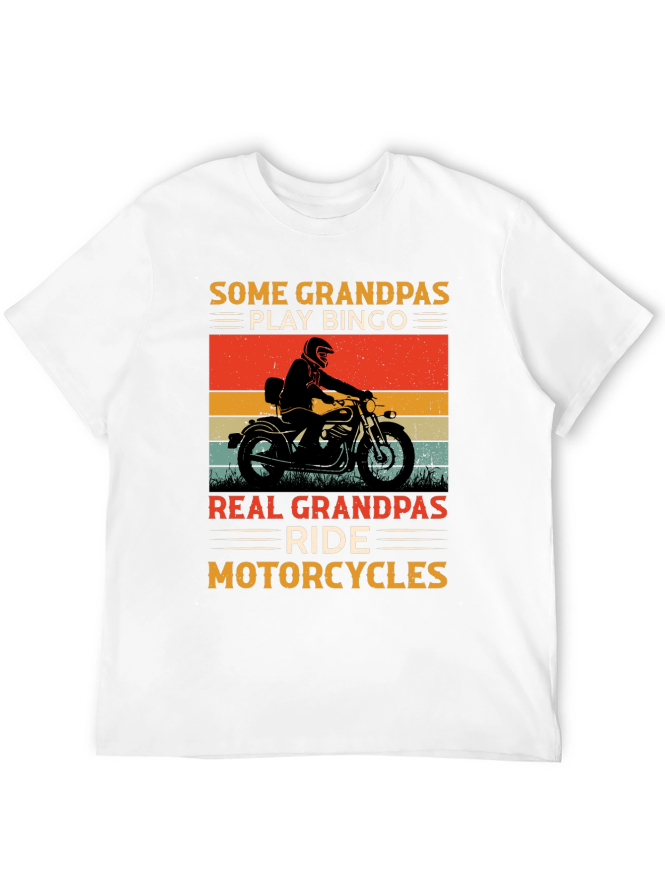 Black Grandpa Motorcycle T-Shirt view 12