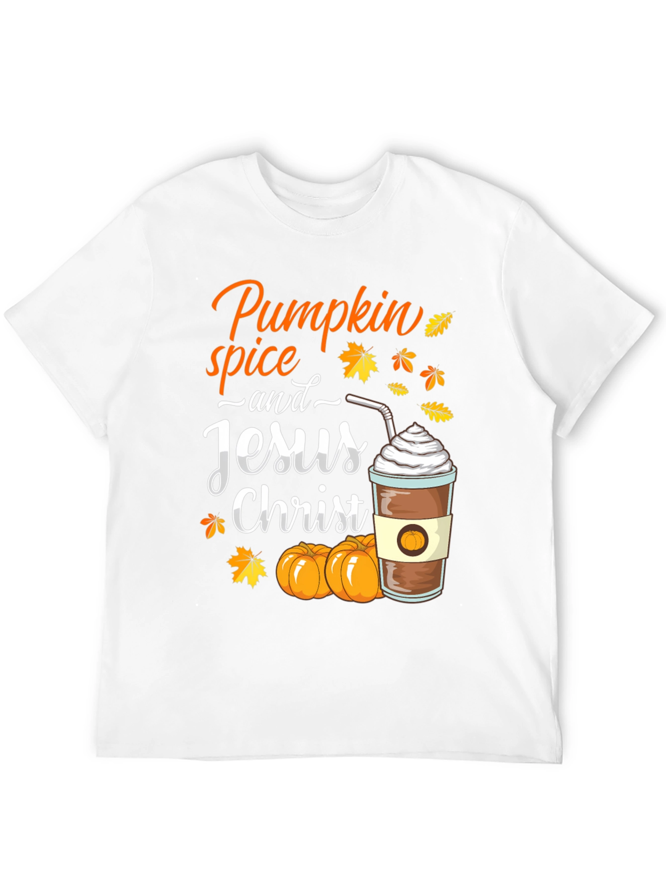 Black Pumpkin Spice and Jesus Christ T-Shirt view 12