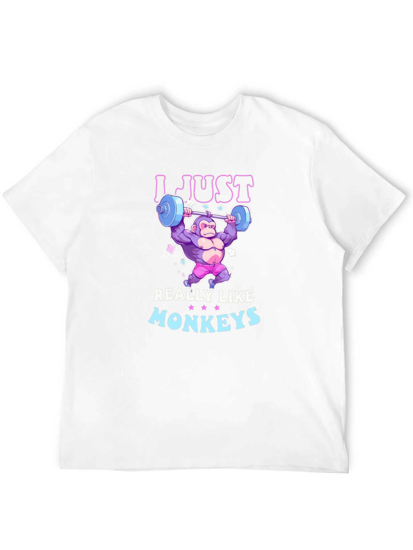 Black Funny Monkey Gym Workout T-Shirt view 12