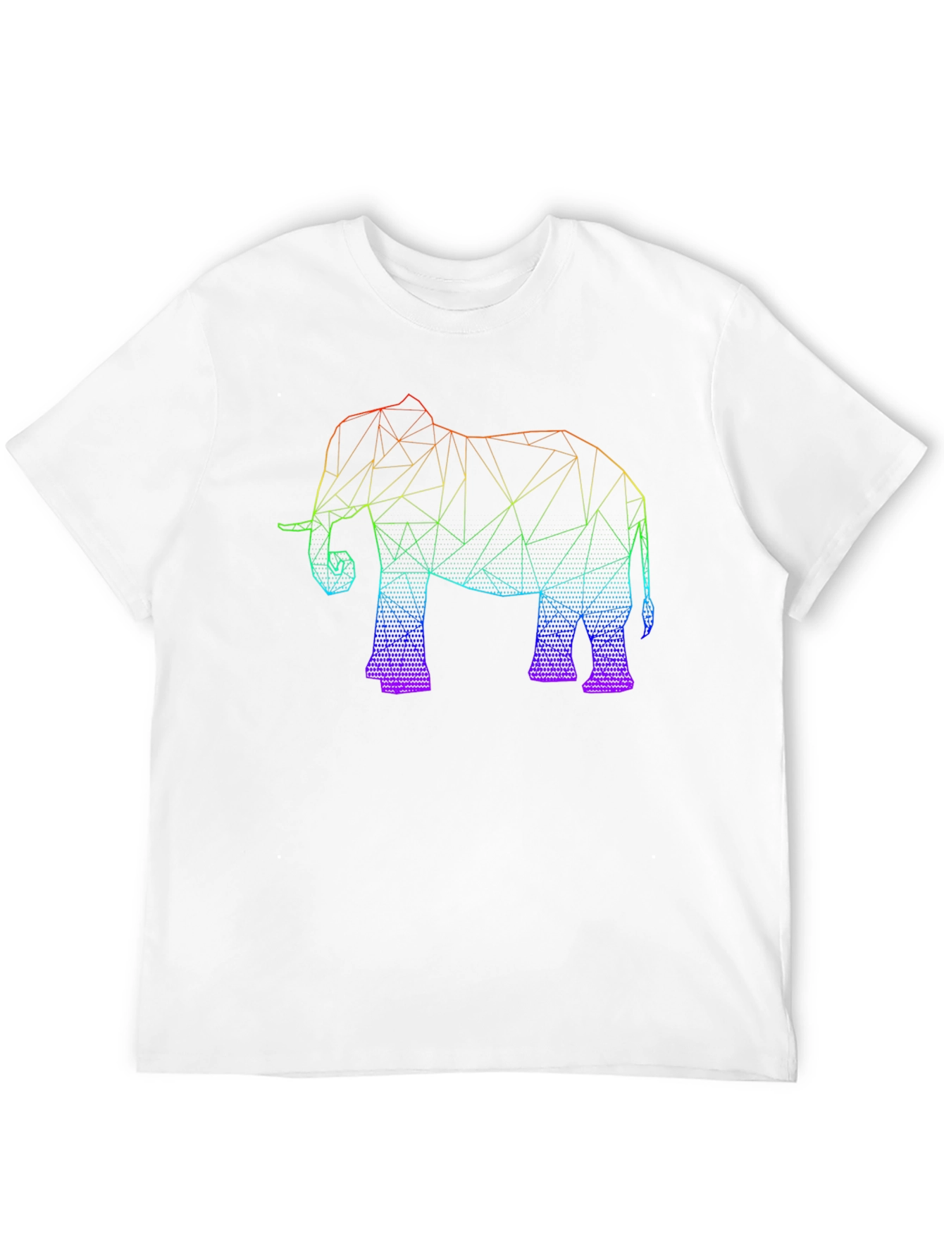 Black Geometric Elephant Graphic Tee - Black view 12
