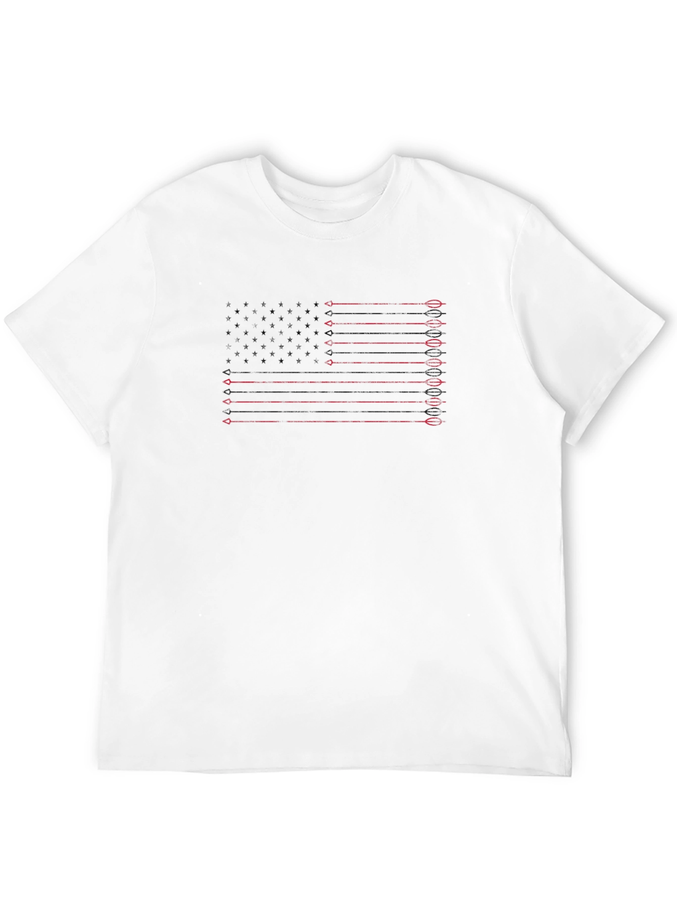 Black Patriotic Arrow Flag Graphic Tee - Black view 12