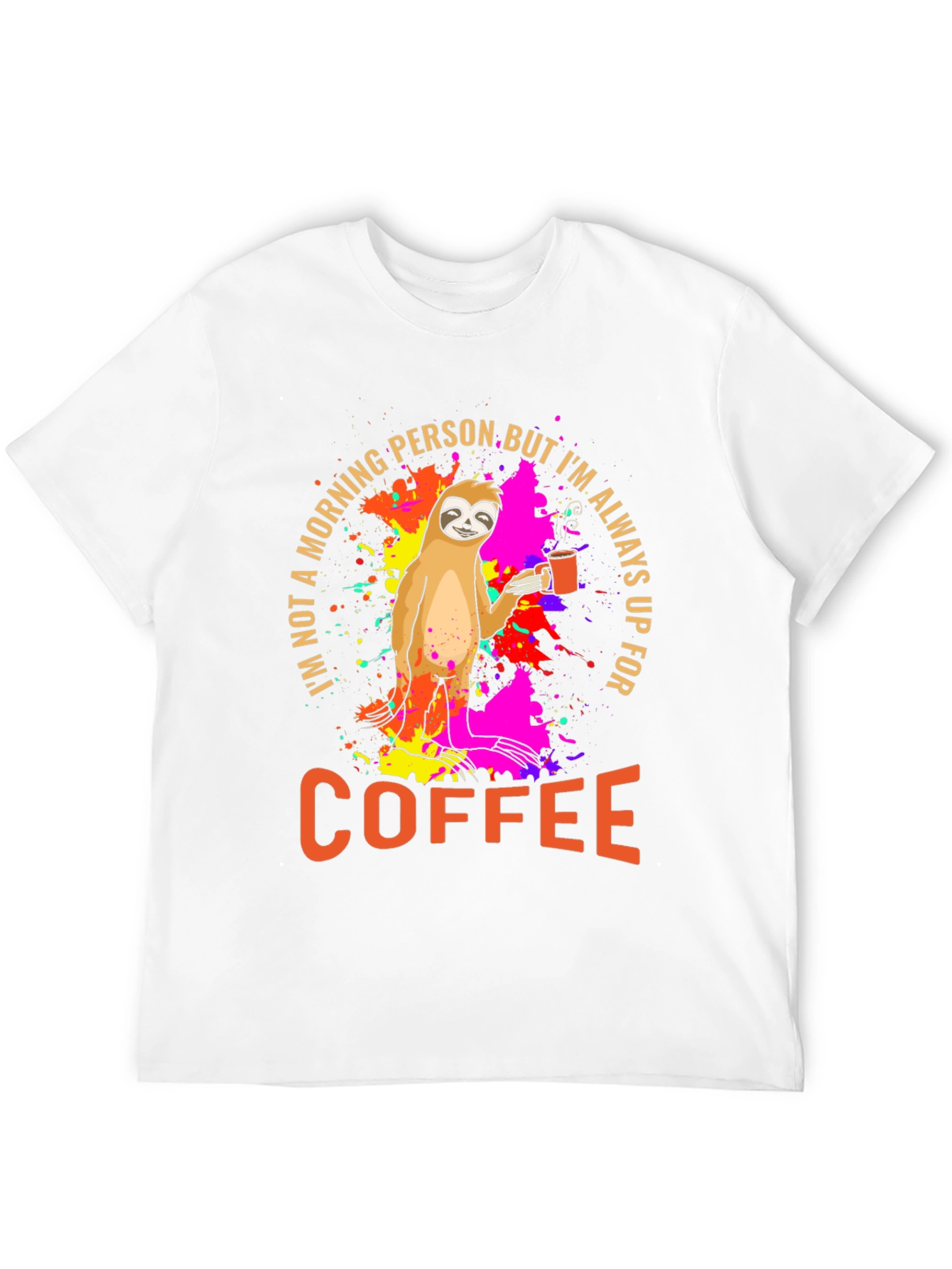 Black Sloth Coffee T-Shirt - Morning Person Funny Tee view 12