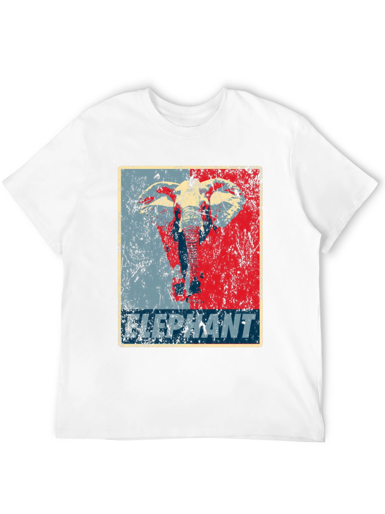 Black Elephant Graphic Print Crew Neck T-Shirt view 12