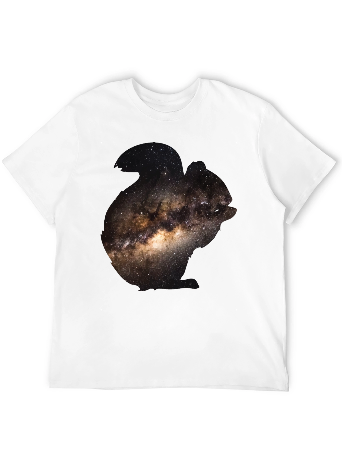Black Galaxy Print Black T-Shirt for Men view 12